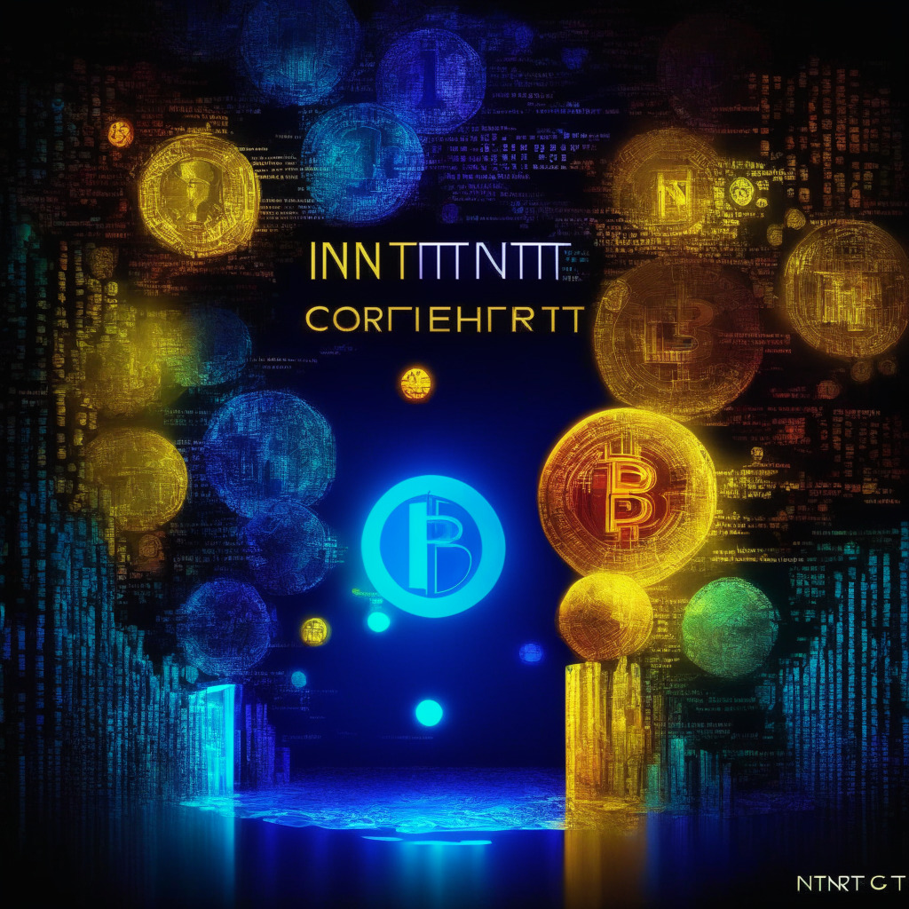 Crypto exchange embraces Bitcoin NFTs, expanding marketplace, rich NFT ecosystem, new opportunities, potential saturation, decentralized debate, security concerns, cautious investing, vibrant ambiance, chiaroscuro lighting, contrasts of light and shadow, vibrant hues of optimism and uncertainty, ultimate balance between risks and rewards.