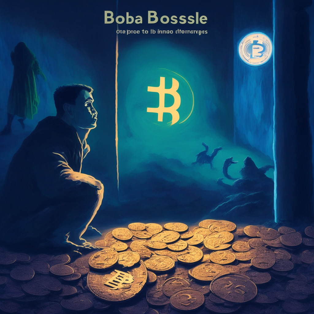 Mysterious Coinbase countdown, PEPE Coin speculation, Elon Musk's indirect support, excited crypto community, potential listing on major exchanges, meme coin risks, vibrant artistic style, contrasting light and shadows, suspenseful mood, influx of emotions, digital currency landscape.