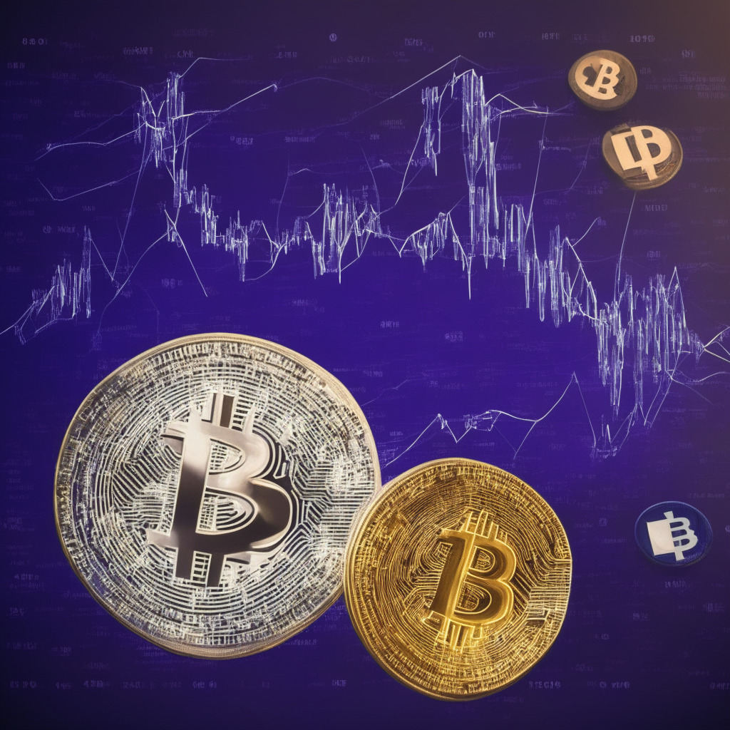 Ethereum & Bitcoin amidst fluctuating market, U.S. debt ceiling negotiations, strong U.S. labor market & GDP growth, political stalemate fears, assets unaffected by labor data, Kaiko analyst Riyad Carey, range-bound crypto market, Bitcoin halving anticipation, tech stocks soar, gold declines, optimistic AI growth, no drastic price shifts, delicate crypto Spring phase, macroeconomic uncertainty, potential Bitcoin market race.