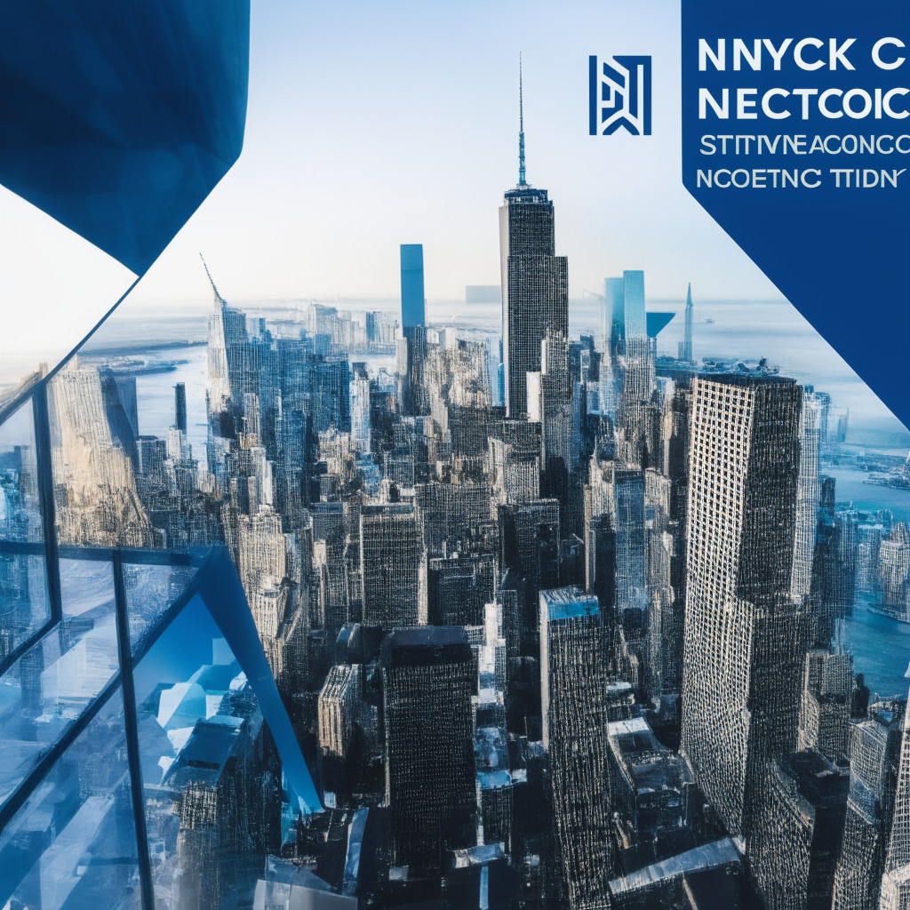 NYC office inauguration, blockchain growth, balancing innovation and regulation, prestigious location, digital asset adoption, potential benefits, risks and challenges, striking balance, state-of-the-art security, cutting-edge R&D infrastructure, forward-thinking mindset, collaboration catalyst, dialogue and innovation, mainstream adoption, transformative technology.