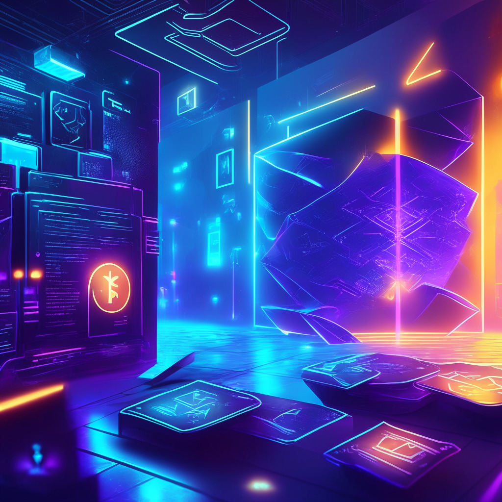 Futuristic crypto payments scene, vibrant Ethereum network background, secure digital wallets, glowing paymaster contracts, account abstraction & ERC-4337 concepts, warm ambient light, harmonious mood, sleek & stylish artistic style, inspired by revolutionary financial technology.
