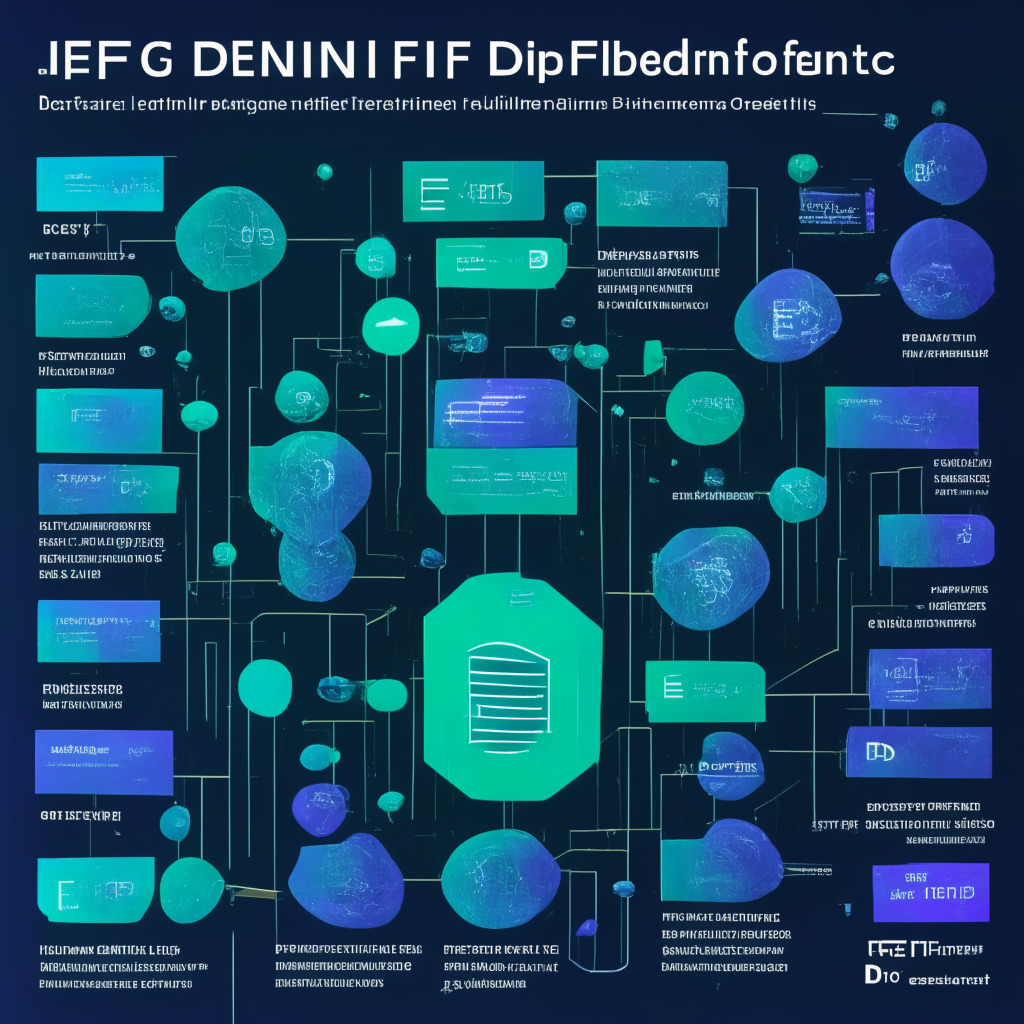Futuristic financial landscape, DeFi money markets, $2.5M funding, innovative solution, 150% financing, reduced margin call risks, leveraged assets, liquid staking derivatives, esteemed backers, Cosmos ecosystem, cross-chain presence, yield on stablecoins, amplified holdings, semi-permissioned PoS, interoperability, IBC, Interchain Accounts, public mainnet launch in May, anticipation, new DeFi era.