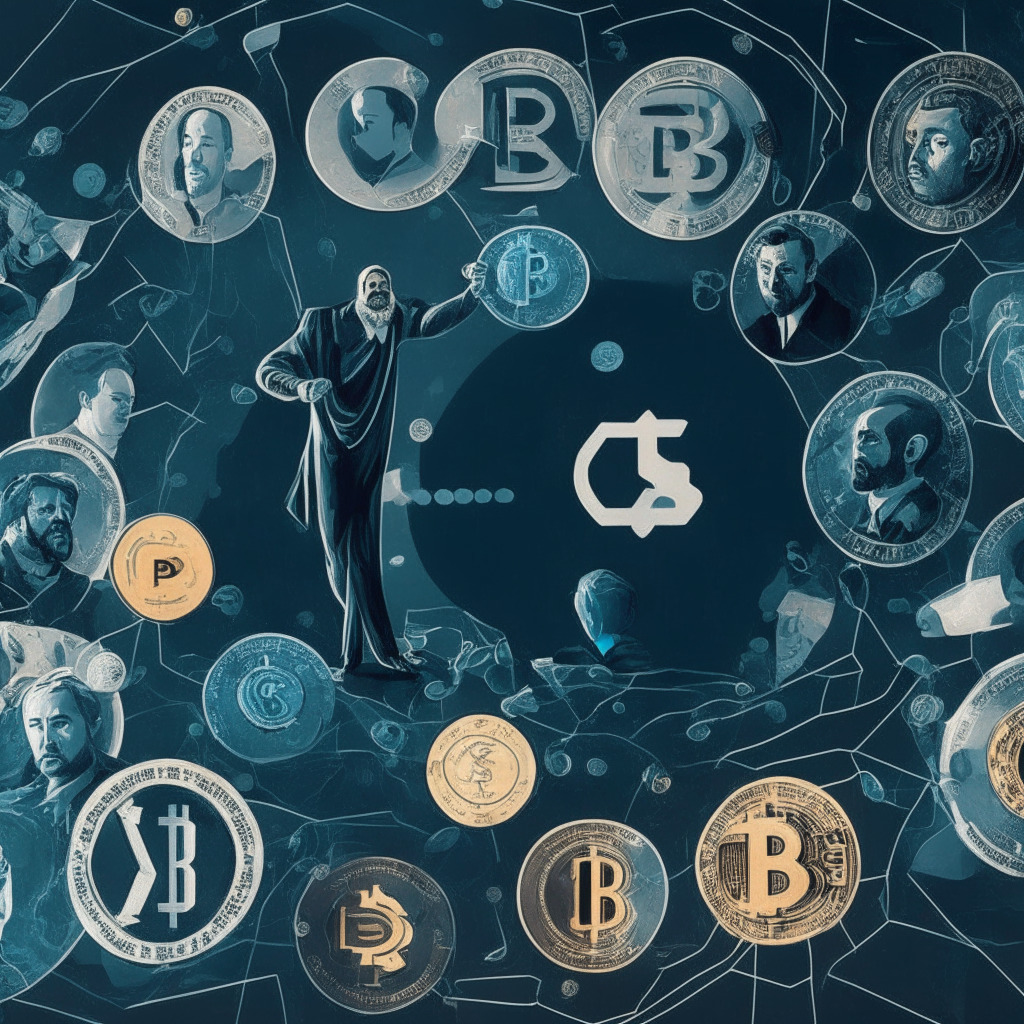 Cryptocurrency leaders' truce, intense competition, unity amidst SEC challenges, olive branch offered, Cardano founder, XRP community, market research importance, reconciling differences, potential collaboration, legally uncertain landscape, caution advised.