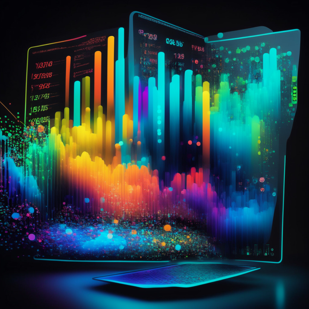 A vibrant, neo-futuristic style image of a huge barrage of multicolored data streams merging into simple, understandable graphs and charts on a sleek tablet device, suggesting data processing capabilities. Ambiguous characters with expressions of deep concentration interact with the streams, symbolizing users. An uncanny mix of soft, luminous, and contrasting, shadowy lights, representing both the benefits and pitfalls of data tools. The ambience is a mix of anticipation and alertness, representing the dynamic mood of big data processing.
