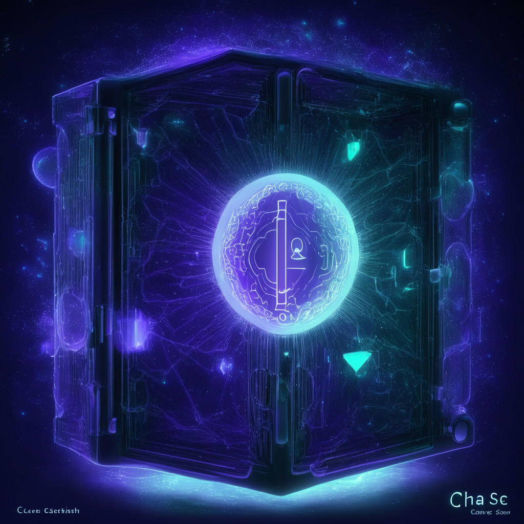 A vivid, enchanting image representing Casa's newest Ethereum transaction relay feature boosting privacy. Picture a well-protected vault subtly glowing in soft moonlight, overlaid by a translucent Ethereum icon. A series of keys, denoting multi-signature self-custody, orbit the vault, while ghostly images of transactions, hinting at privacy concerns, whirl around. The overall mood is of contemplative advancement in soft night-time hues.